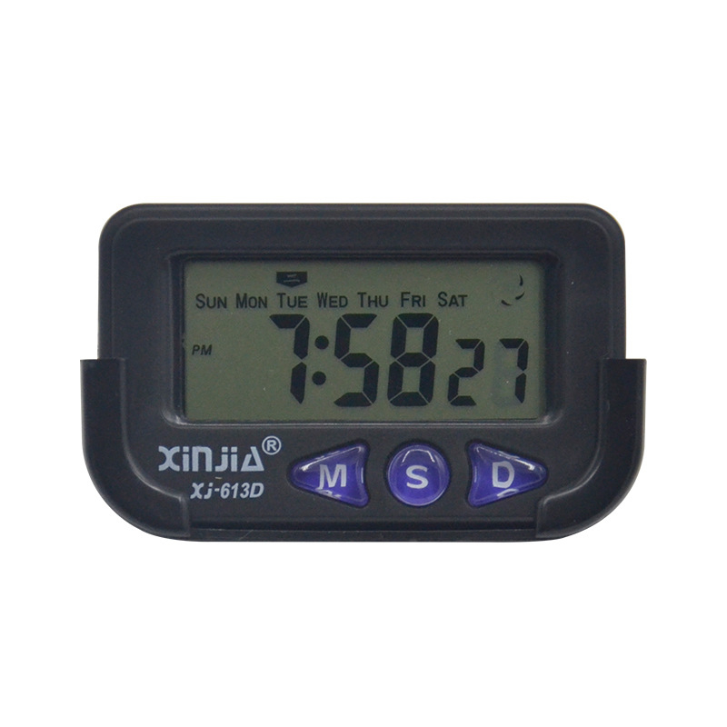 Xinjia XJ-613D budilnik s LCD zaslonom, napajanje baterijom, plastično kućište