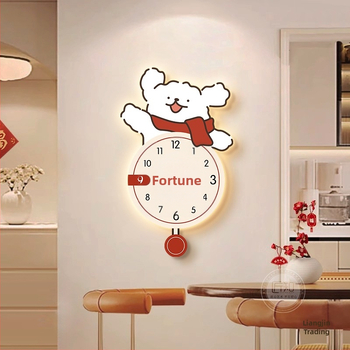 Ceas de perete cu mers silențios și design minimalist modern; carcasă și cadran din porțelan cristal; mecanism Suzuki; alimentare cu baterie; model 2025