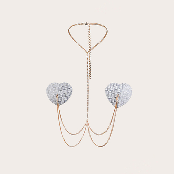 Lanț de piele pentru bust cu patch - Handmade, Unisex, 34 g