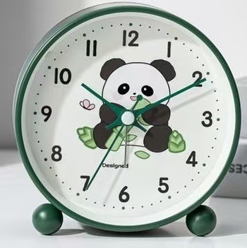 Ceas de birou cu alarmă silențios pentru elevi, mecanism analog Aishida, alimentare cu baterie, carcasă metal-ABS