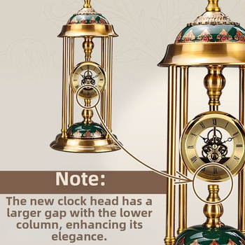 Ceas de birou cu stil european, cu carcasă metalică și cadran metalic, alimentat de baterie