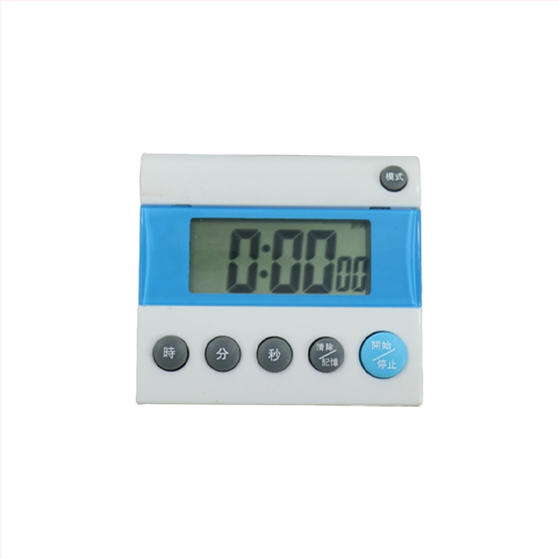 BK-401 Elektrooniline taimer digitaalse LCD-ekraaniga, akudega toide, ruudukujuline ABS-korpus, alarmifunktsioon