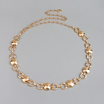 Lanț talie din metal, design geometric retro, unisex