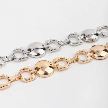 Lanț talie din metal, design geometric retro, unisex