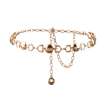 Lanț talie din metal, design geometric retro, unisex