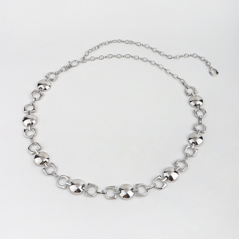 Lanț talie din metal, design geometric retro, unisex