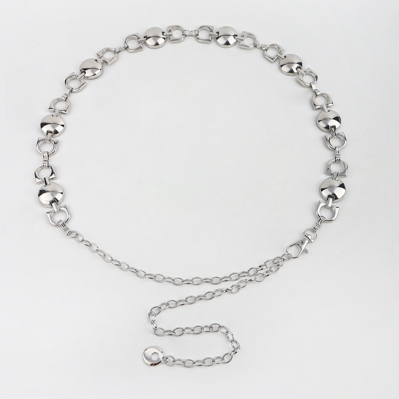 Lanț talie din metal, design geometric retro, unisex