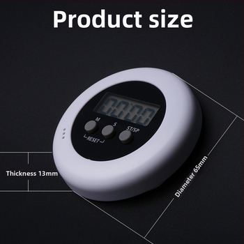 Star Time apskrito LCD laikmatis akupresinės plokštės – baterijomis maitinamas plastikinis korpusas, sporto laikmatis