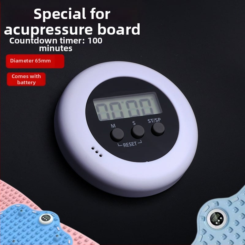 Star Time apskrito LCD laikmatis akupresinės plokštės – baterijomis maitinamas plastikinis korpusas, sporto laikmatis