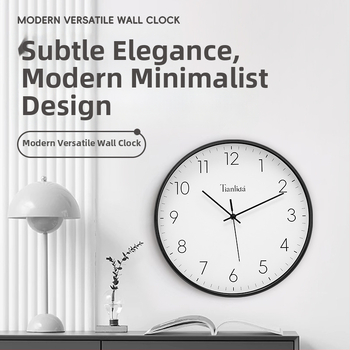 TL001 Moderné minimalistické nástenné hodiny, analógovo-digitálny displej, quartz pohon, batériové napájanie