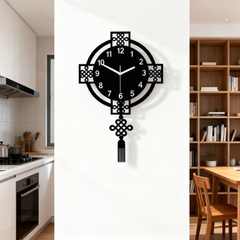 Zidni sat s tihim hodom, napajanje baterijom, akrilno kružno kućište, veličine 28/38 cm