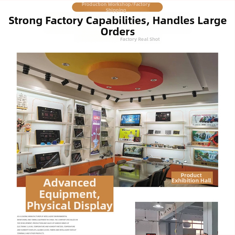 Nástenné hodiny s LED displejom, večný kalendár, teplomer, meranie vlhkosti a budík