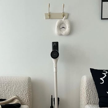 Almás alakú textil falióra - koreai stílus, rajzfilmszerű dizájn, elemes működés, elektronikus mozgás, textil burkolat