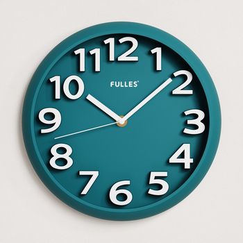 Zidni sat F333, kružnog oblika, moderan dizajn, glatko kretanje sekundne ruke, Eshida mehanizam, napajanje baterijom, plastično kućište