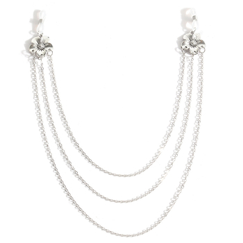 Ženski tijelo lanac s cvjetnim resicama, ručna izrada, legura, višeslojni dizajn, lanac za bradavice