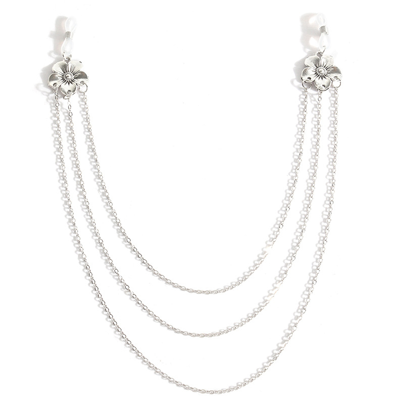 Ženski tijelo lanac s cvjetnim resicama, ručna izrada, legura, višeslojni dizajn, lanac za bradavice