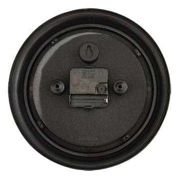 Stenné hodiny s kvartzovým pohybom s tichým chodom, kruhový plastový kryt, ciferník s číslami, batériové napájanie, akrylové zrkadlo