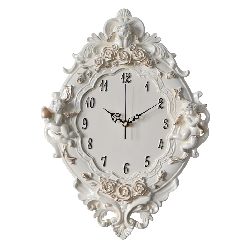 Ceas de perete, design romb, cadran din rășină, carcasă din rășină, mecanism quartz Sun movement