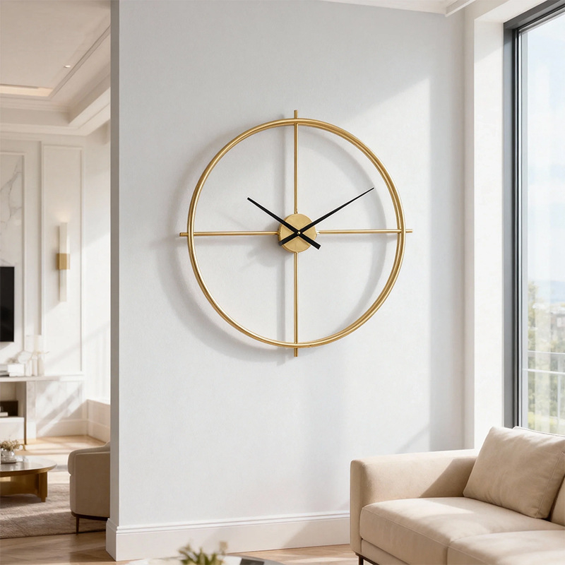 Odik falióra, Spanyol minimál művészet, csendes mozgás, kör alakú fém számlap és ház, elemmel működik, mutató és LED kijelző