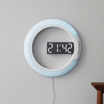LED kružni zidni sat s termometrom, digitalnim alarmom i 24-satnim prikazom, jednostrana, elektronički pogon, plastično kućište, ogledalo od mineralo ojačanog stakla, model XHX-S24