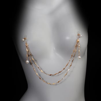 Unisex Body Chain & Milk Chain, Nipple Chain — Elektropoliranje, Legura, Personalizacija dostupna