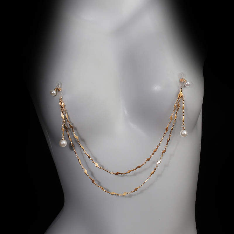 Unisex Body Chain & Milk Chain, Nipple Chain — Elektropoliranje, Legura, Personalizacija dostupna