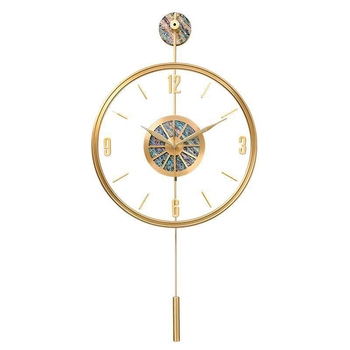 Zidni sat s analognim prikazom i brojevima, baterijski pogon, metalno kućište i brojčanik, plexiglass ogledalo