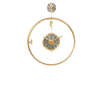 Zidni sat s analognim prikazom i brojevima, baterijski pogon, metalno kućište i brojčanik, plexiglass ogledalo