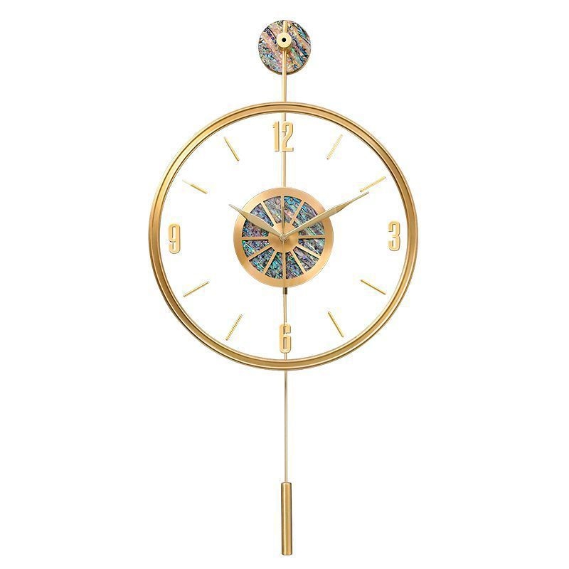 Zidni sat s analognim prikazom i brojevima, baterijski pogon, metalno kućište i brojčanik, plexiglass ogledalo