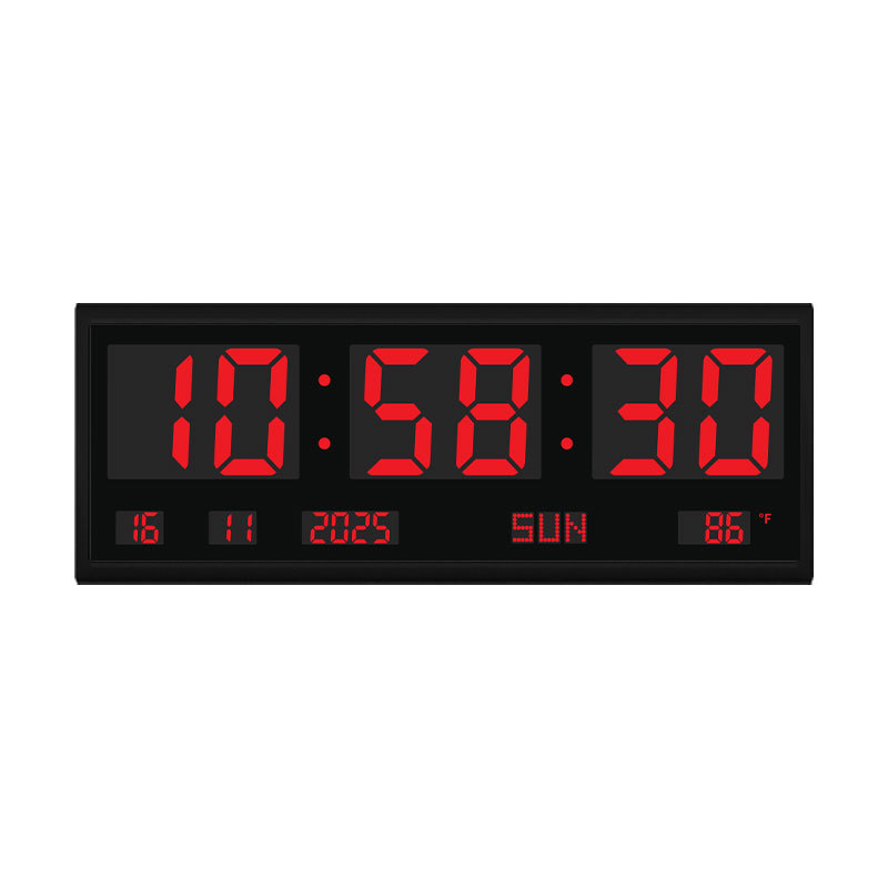 Zidni sat s LED digitalnim zaslonom, vječni kalendar, 24-satni prikaz, svijetli u mraku, napajanje iz vanjskog izvora