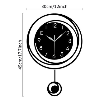 Zidni sat - Minimalistički kružni dizajn (Model E-CY-102; SAN TAI second-sweep mehanizam; okružna akril kućište; brojčanik od organičnog stakla; napajanje baterijom)
