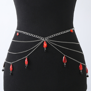 Lanac za struk, metalni, elegantan stil, duljina 105 cm, širina 1 cm