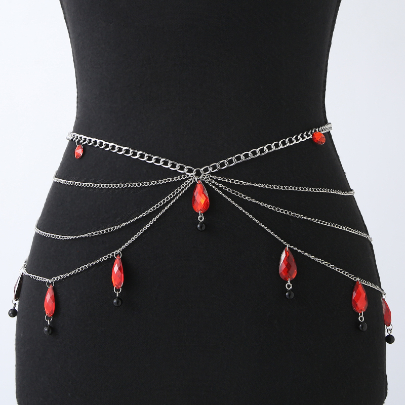 Lanac za struk, metalni, elegantan stil, duljina 105 cm, širina 1 cm