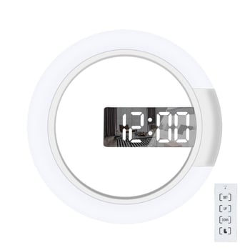 Taishen TS-S24 LED zidni sat s izrezanim dizajnom, digitalni prikaz, termometar, alarm, noćno svjetlo i vanjsko napajanje