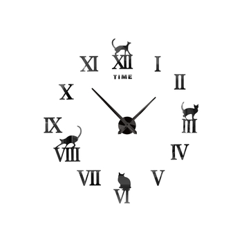 Okrugli zidni sat s ogledalom sprijeda, jednostrana kvarcna mehanizam, metalno kućište, metalni brojčanik, dekorativni zidni sat