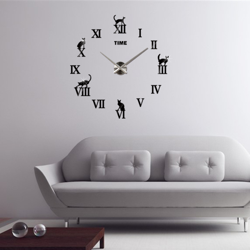 Okrugli zidni sat s ogledalom sprijeda, jednostrana kvarcna mehanizam, metalno kućište, metalni brojčanik, dekorativni zidni sat