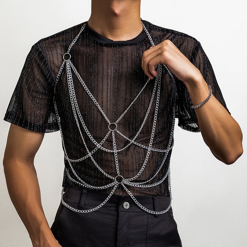 Metalni kaiš za struk za muškarce – punk stil, tjelesni nakit, ljeto, proljeće, jesen