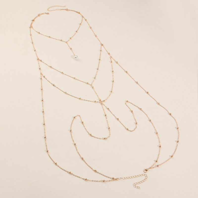 Ženski body chain ogrlica, kristalne kapljice, ručna izrada, legura