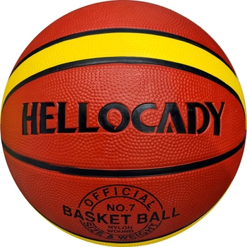 Krepšinio Hellocady • Guma • Spaustintas logotipas • Pritaikymas prieinamas • Vidiniam ir lauko naudojimui