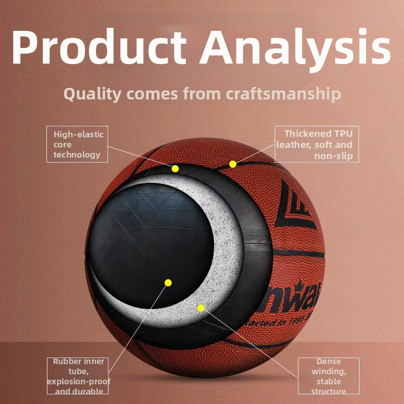 Langwei TPU pre vnútorné aj vonkajšie použitie, odolný klubový basketbal