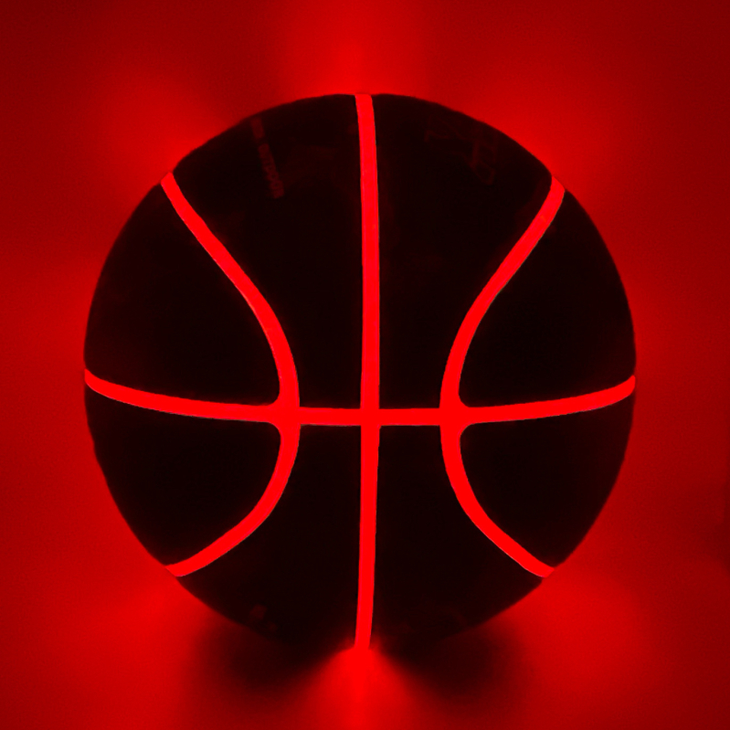 LED gaismas basketbola bumba, PU materiāls, Zīmols DICSENT, Logo drukāšana pieejama, Personalizācijas atbalsts, Piemērots kājvollejai