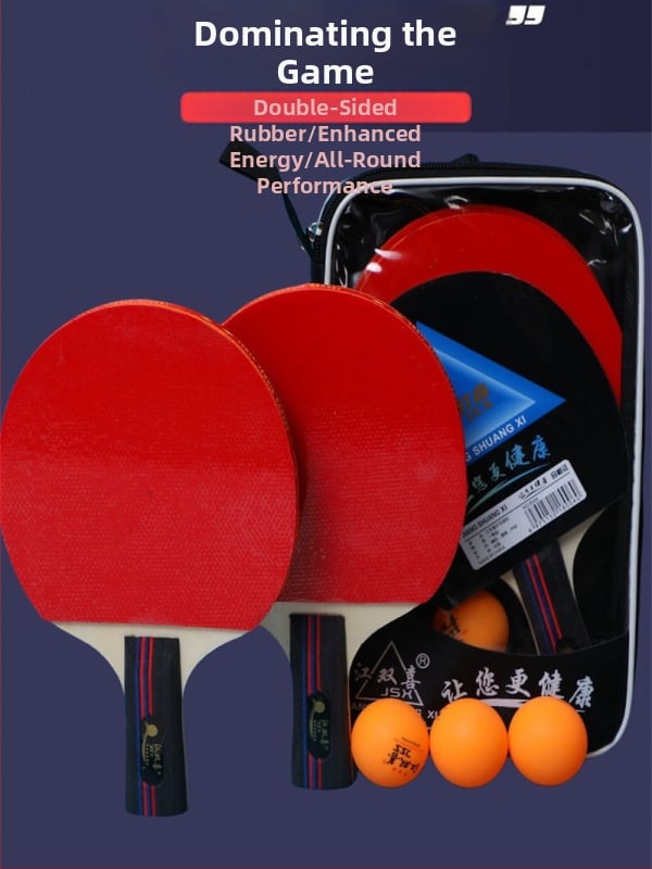 Stalo teniso raketų komplektas, 6 žvaigždžių, guma su reversine klijavimo, įtraukia dvi raketes: penhold ir shakehand