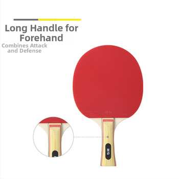 Stalo teniso raketės rinkinys (2 vnt.) su krepšiu ir 3 kamuoliukais — treniruočių raketės, medinė plokštė, anti-klijų guma, tiesioginis smūgis, tinkamas stalo tenisui ir badmintonui