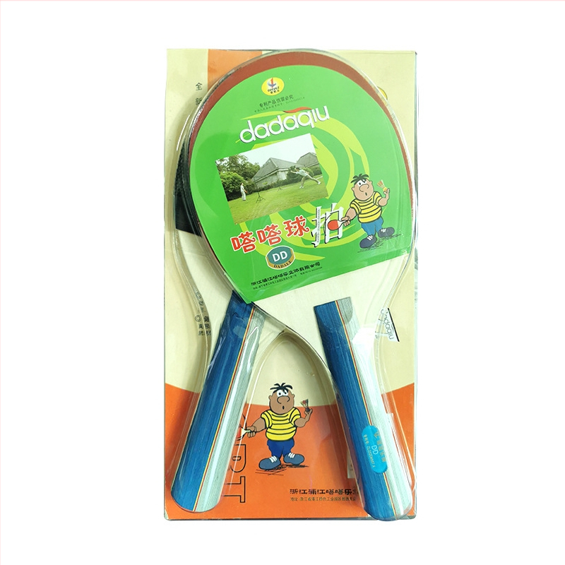 Dada lauatennise raaketi komplekt: Basswood teras, anti-glue kumm, otsene löök; sisaldab Tat ball, topelt pall ja üks pall