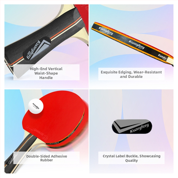 Gale PK03 Stalo teniso raketė, iš gryno medžio, pradedančiųjų treniruočių rinkinys su guma ir putomis