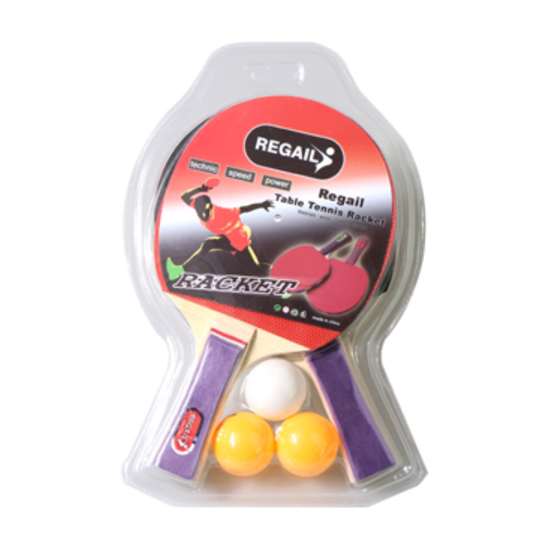 Регайл ракета за тенис на маса за деца — основа от топола, гума с положително лепило, хоризонтален удар