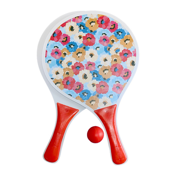 Set plažnog kriketa s debelom MDF pločom; PE osnova, guma s ljepilom, horizontalni udarac, reketa stolni tenis