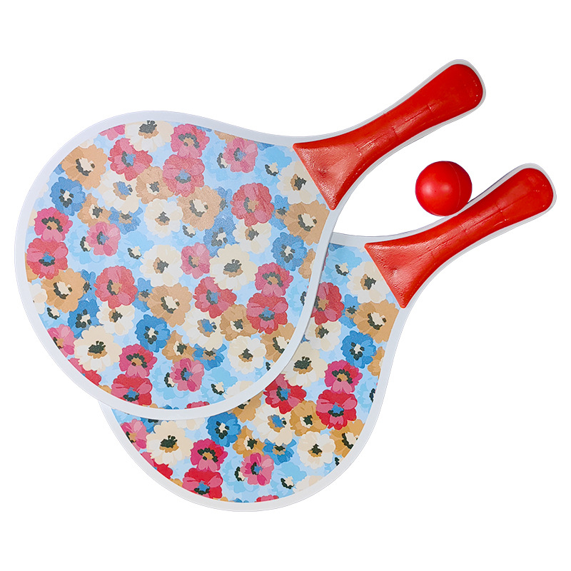 Set plažnog kriketa s debelom MDF pločom; PE osnova, guma s ljepilom, horizontalni udarac, reketa stolni tenis
