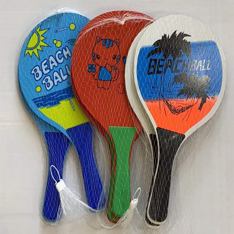 Raketa za badminton s drvenom drškom, baza ploče visoke gustoće, guma s pozitivnim ljepilom, dizajn ravnog pogotka, podrijetlo Linyi, Shandong