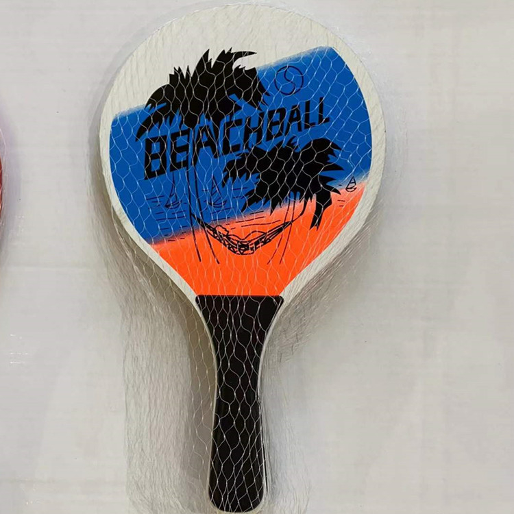 Raketa za badminton s drvenom drškom, baza ploče visoke gustoće, guma s pozitivnim ljepilom, dizajn ravnog pogotka, podrijetlo Linyi, Shandong